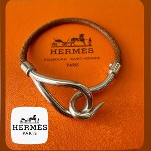 Silver and Brown Women's Bracelet